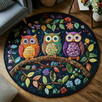 Twilight Guardians Round Mat Rug - washable non-slip printed rug