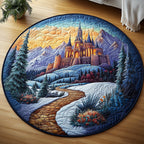 Twilight Haven Round Mat Rug - washable non-slip printed rug