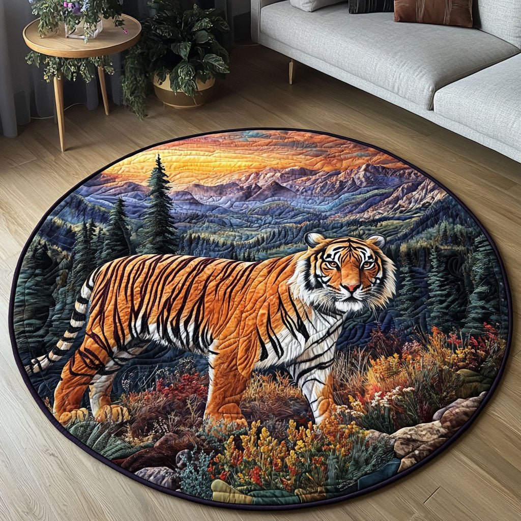 Twilight Hunter Round Mat Rug - washable non-slip printed rug