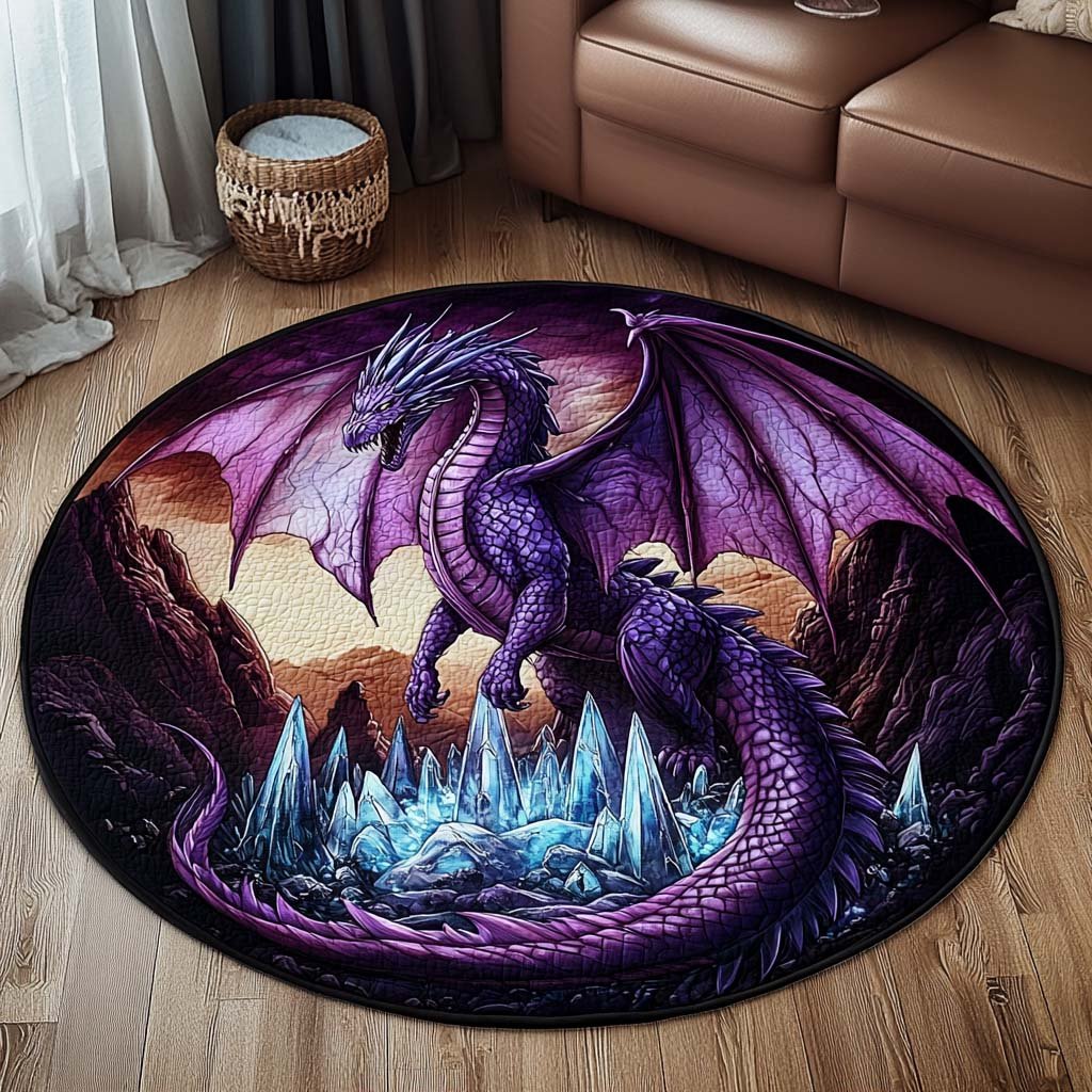 Twilight Majesty Round Mat Rug - washable non-slip printed rug