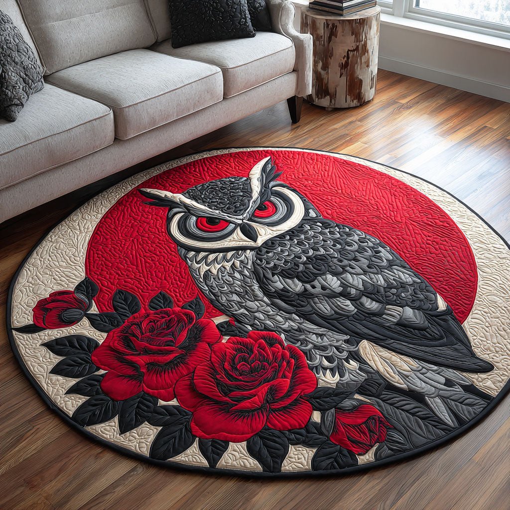 Twilight Watcher Round Mat Rug - washable non-slip printed rug