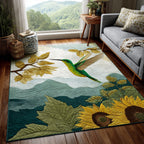 Twilight Wings area rug in a living room