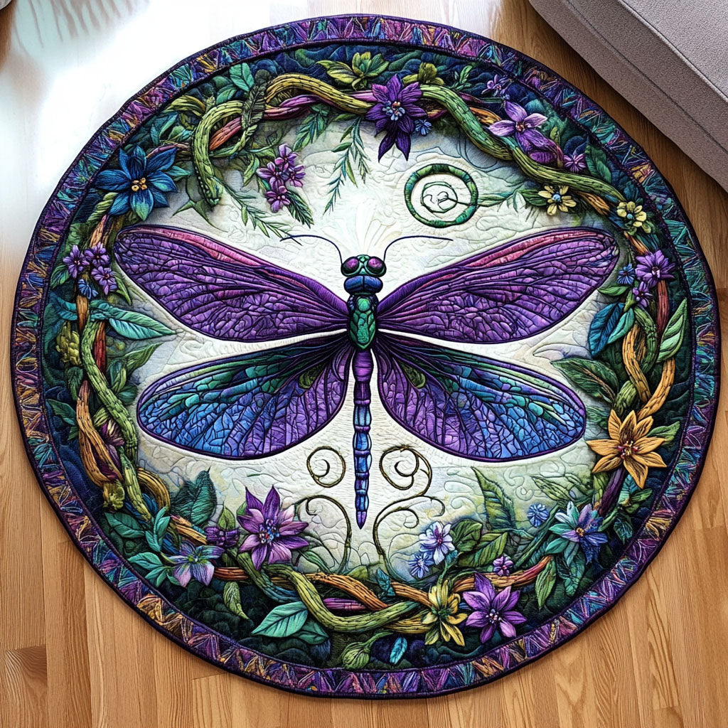Twilight Wings Round Mat Rug