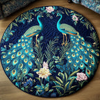 Twin Beauty Round Mat Rug - washable non-slip printed rug