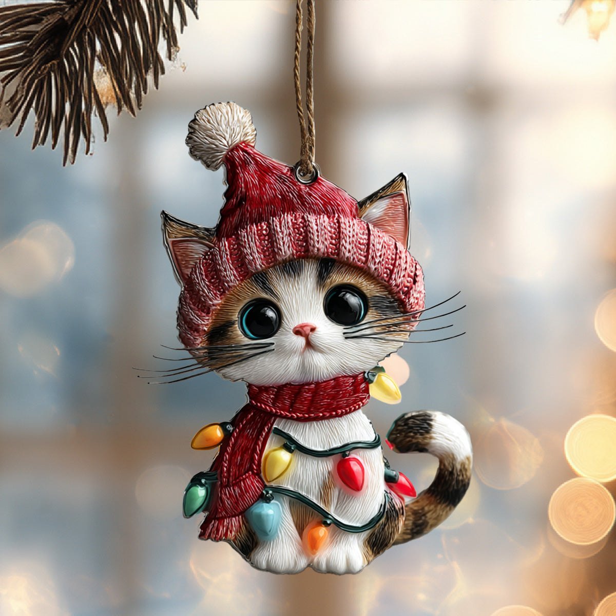 Twinkle Kitty Christmas Ornament
