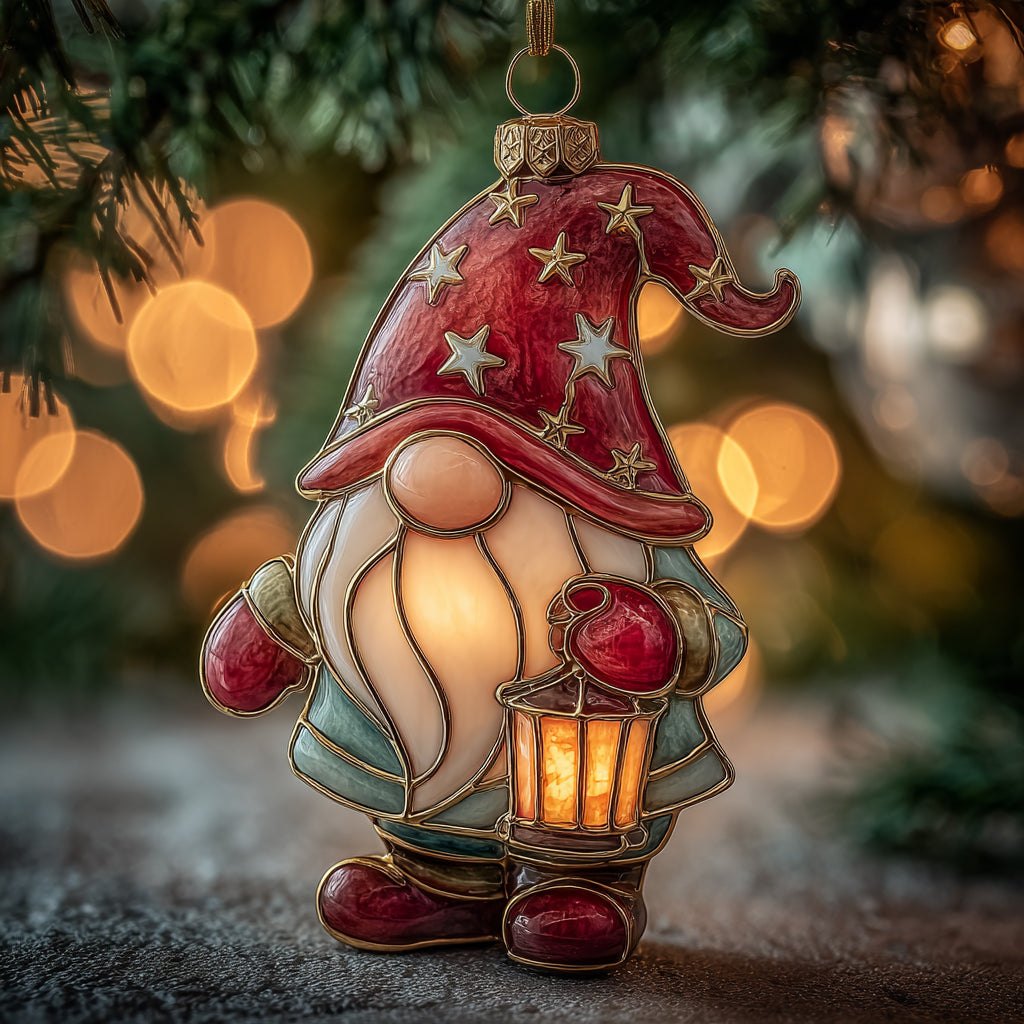 Twinkle Light Gnome Christmas Ornament