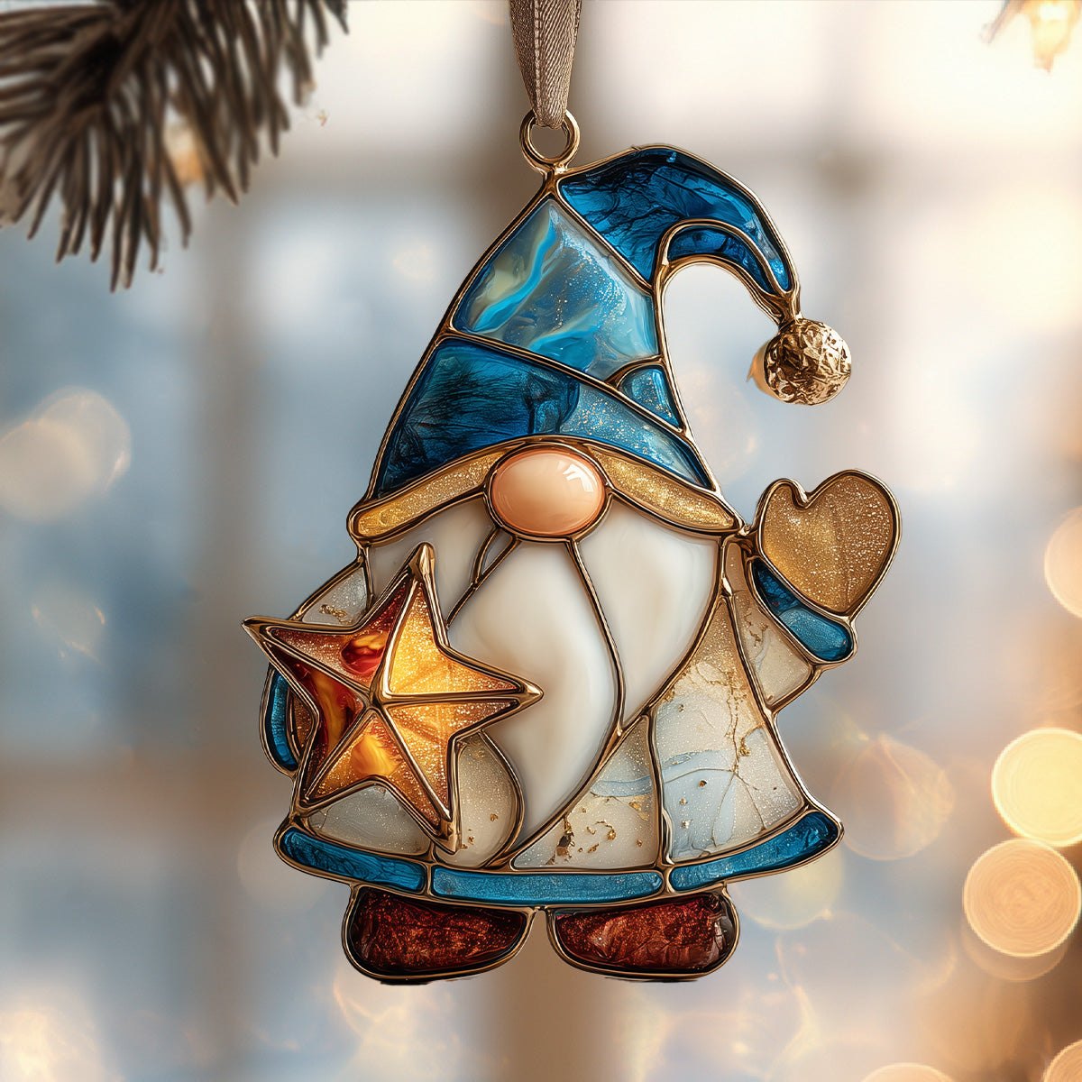 Twinkle Star Gnome Christmas Ornament