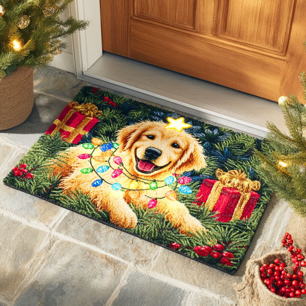 Twinkle Light Golden Doormat - Nature Design | Printed Welcome Doormat