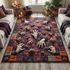 Twisted Halloween area rug in a living room