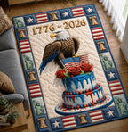 USA Birthday area rug in a living room