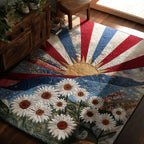 Union Garden area rug in a living room