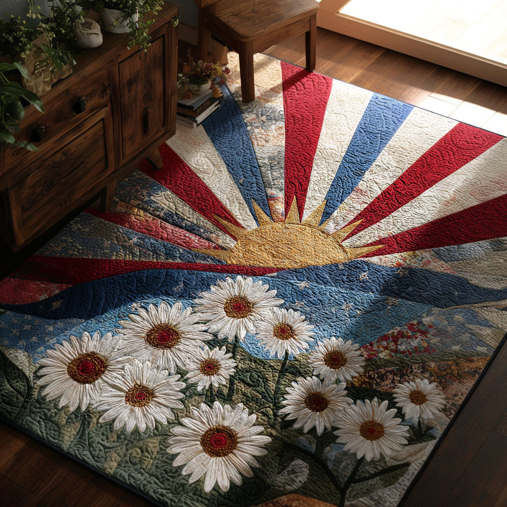 Union Garden area rug in a living room