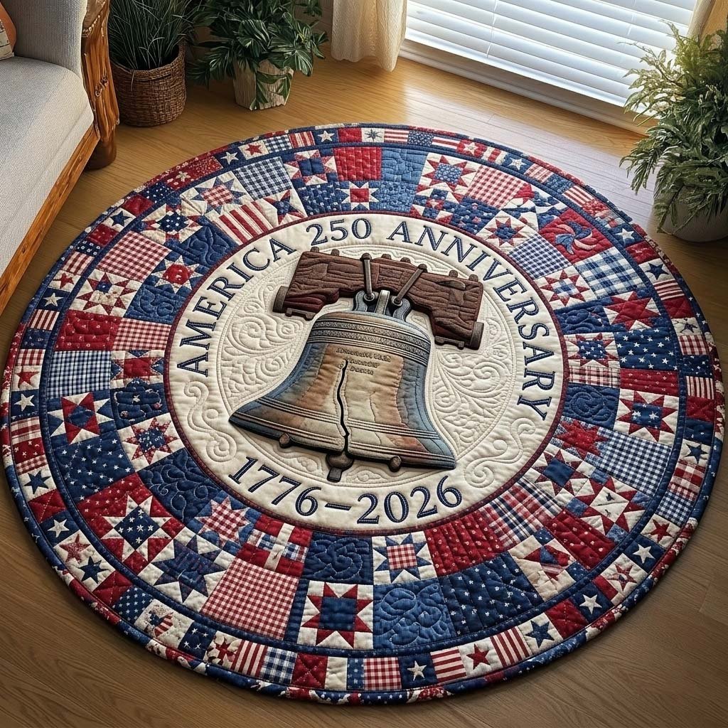 United Icons (Design 2) Round Mat Rug - washable non-slip printed rug