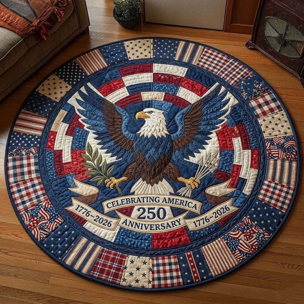 United Icons Round Mat Rug - washable non-slip printed rug