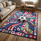 Unity Kick area rug in a living room