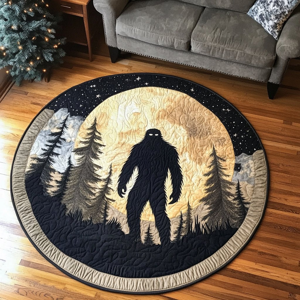 Untamed Beast Round Mat Rug - washable non-slip printed rug