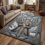 Valkyrie Mountain Guard area rug in a living room