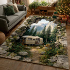 Valley Trek area rug in a living room