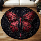 Velvet Monarch Round Mat Rug - washable non-slip printed rug