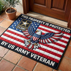 Veteran Pride Doormat - Patriotic Design | Printed Welcome Doormat
