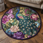 Vibrant Glory Round Mat Rug - washable non-slip printed rug