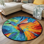 Vibrant Hover Round Mat Rug - washable non-slip printed rug