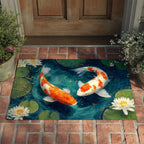 Vibrant Koi Fish Doormat - Nature Design | Printed Welcome Doormat