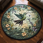 Vibrant Wings Round Mat Rug - washable non-slip printed rug