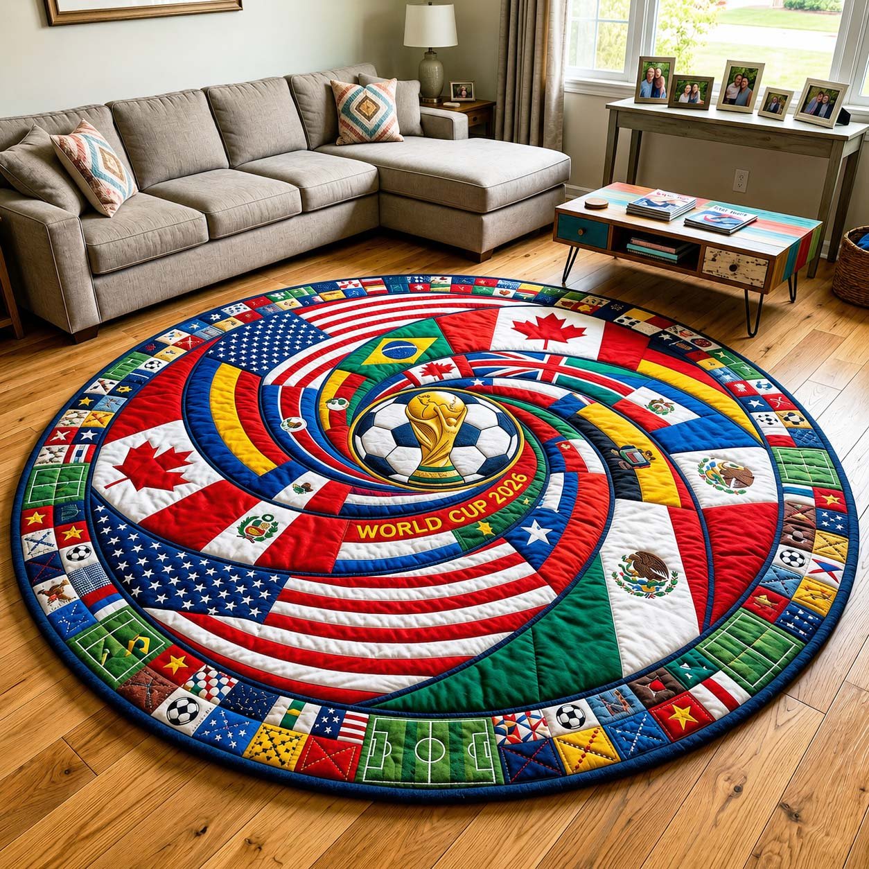 Victory Spiral Round Mat Rug - Nature Design | Serene Home Decor