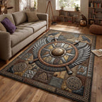 Viking Shield Legacy area rug in a living room