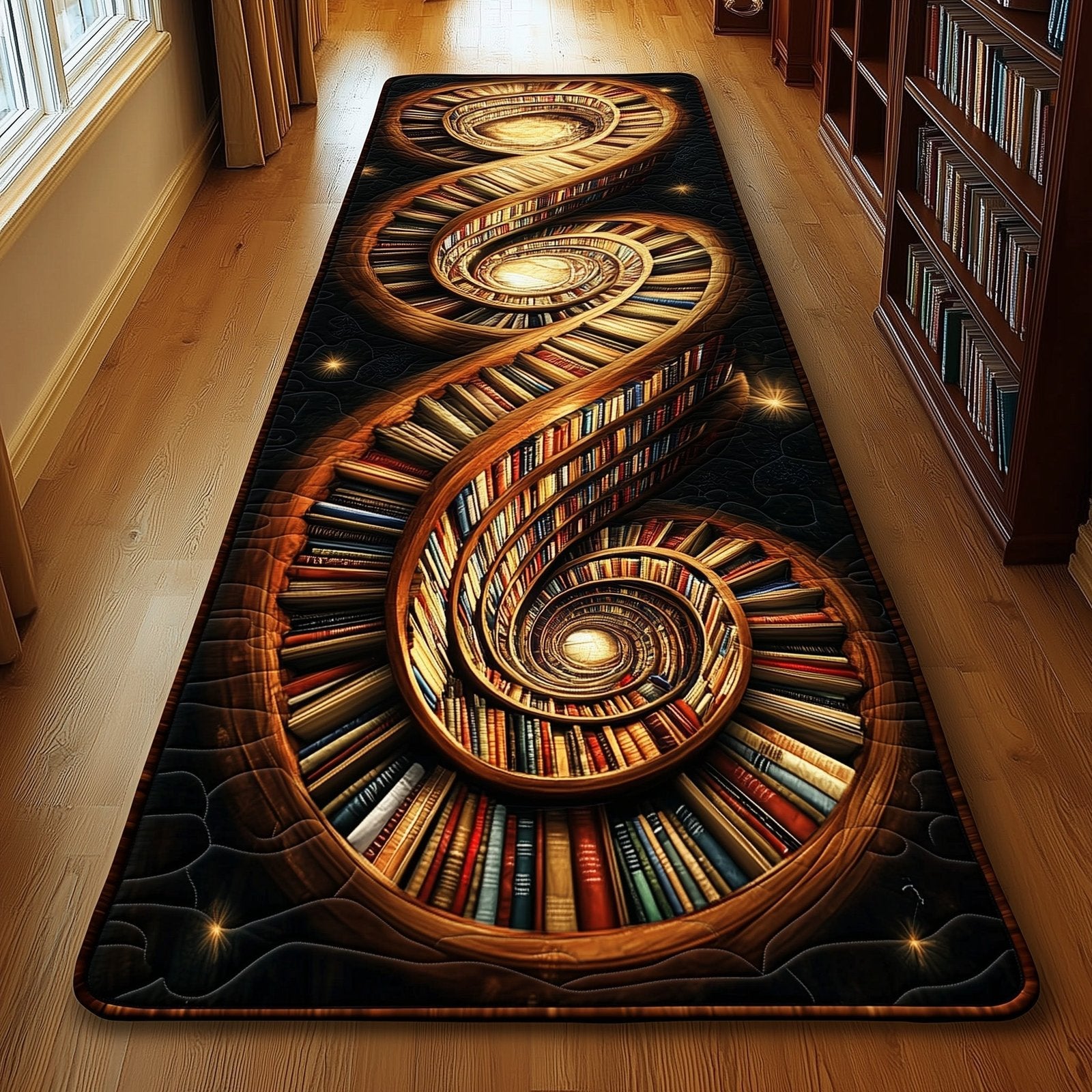Vintage Bookself Runner Rug - Retro Vintage Design | Nostalgia Runner Rug