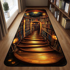 Vintage Bookself Runner Rug - Retro Vintage Design | Nostalgia Runner Rug