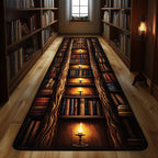 Vintage Bookself Runner Rug - Retro Vintage Design | Nostalgia Runner Rug
