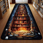 Vintage Bookself Runner Rug - Retro Vintage Design | Nostalgia Runner Rug
