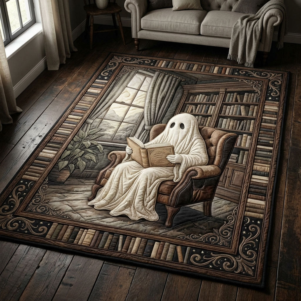 Vintage Library Ghost area rug in a living room