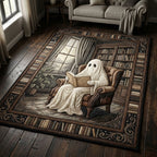 Vintage Library Ghost area rug in a living room