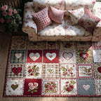 Vintage Petals Harmony area rug in a living room