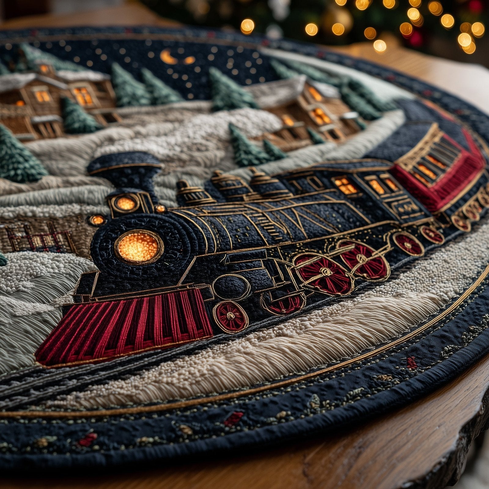 Vintage Train Round Mat Rug - Retro Vintage Design | Nostalgia Home Decor