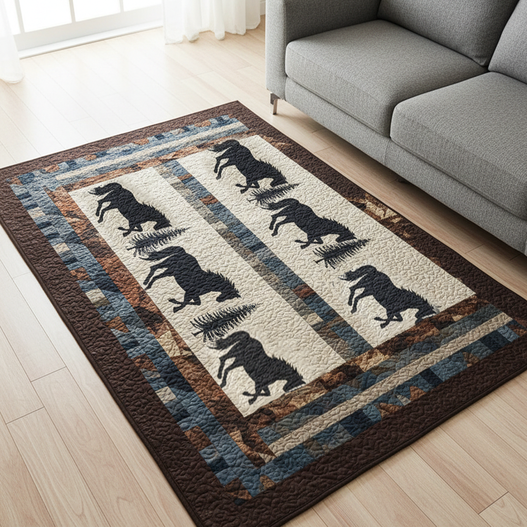 Vintage West area rug in a living room