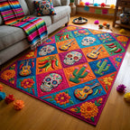 Viva Fiesta area rug in a living room