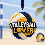 Volleyball Lover Round Ball Christmas Ornament