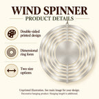 Wind Spinner features guide: unprinted illustration; see main image for purchased design
