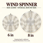 Wind Spinner sizes guide: unprinted illustration; see main image for purchased design