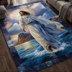 Walking On Water area rug in a living room