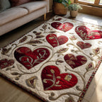 Warm Affection area rug in a living room
