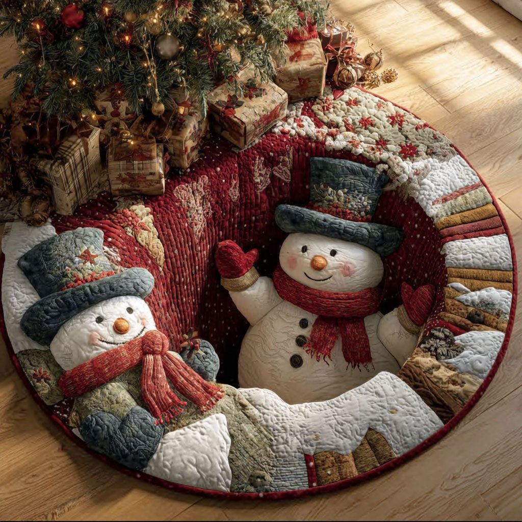 Warm Frostway Round Mat Rug - washable non-slip printed rug