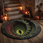 Watcher Below Round Mat Rug - washable non-slip printed rug