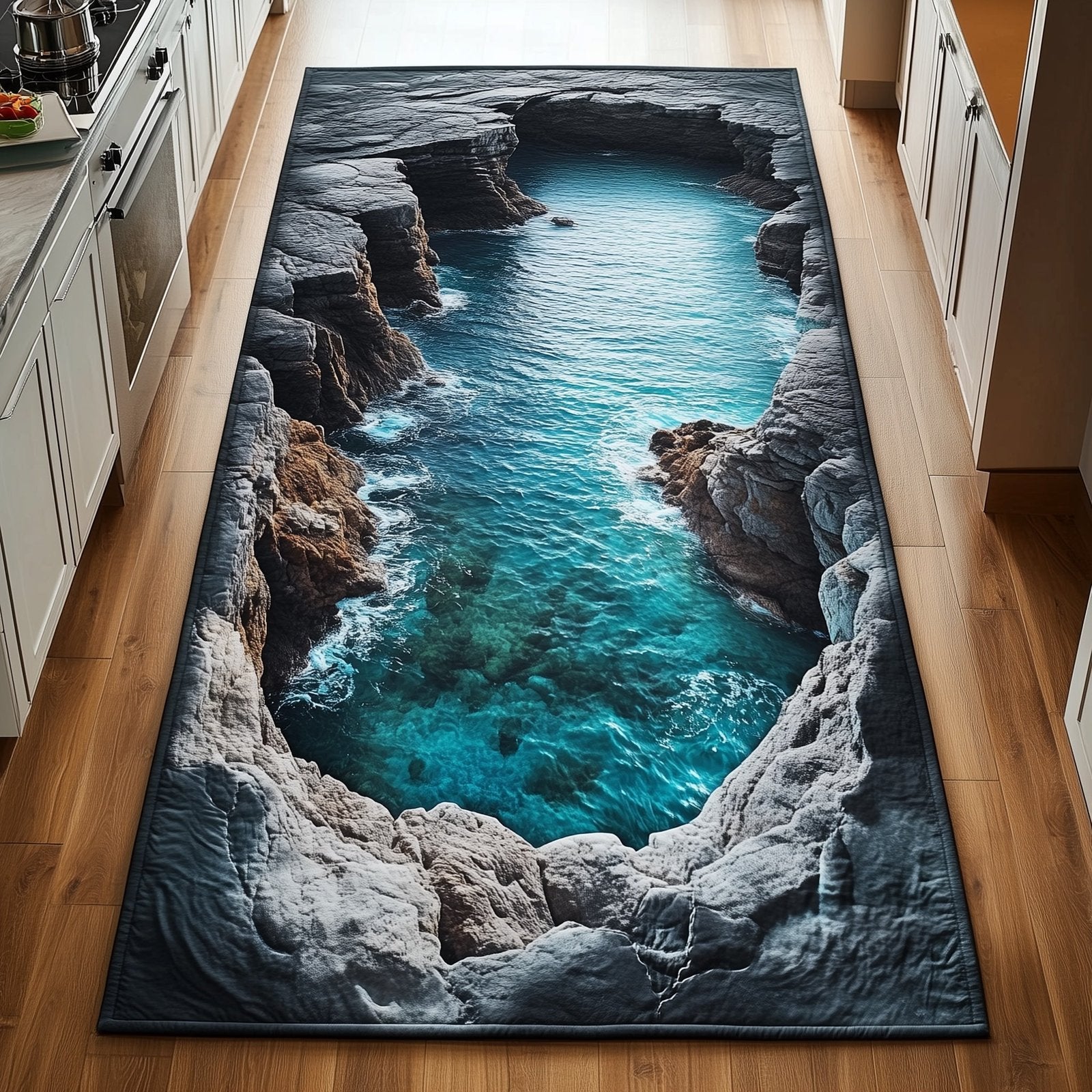 Water Cilff Runner Rug - Nature Design | Serene Runner Rug