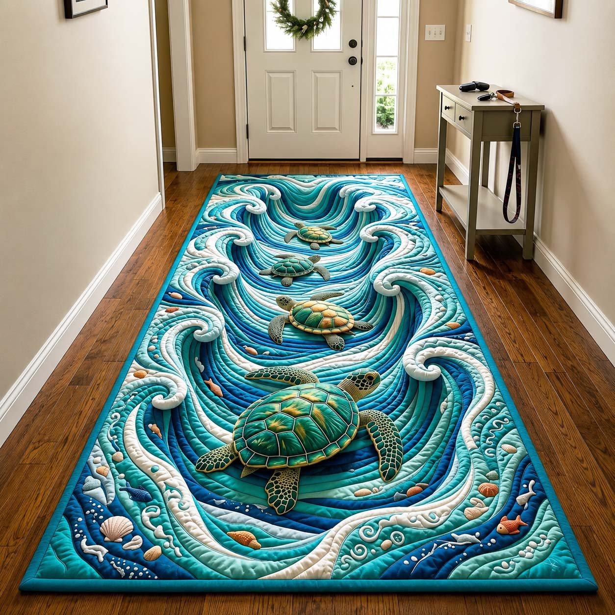 Wave Current Runner Rug - Nature Design | Serene Runner Rug