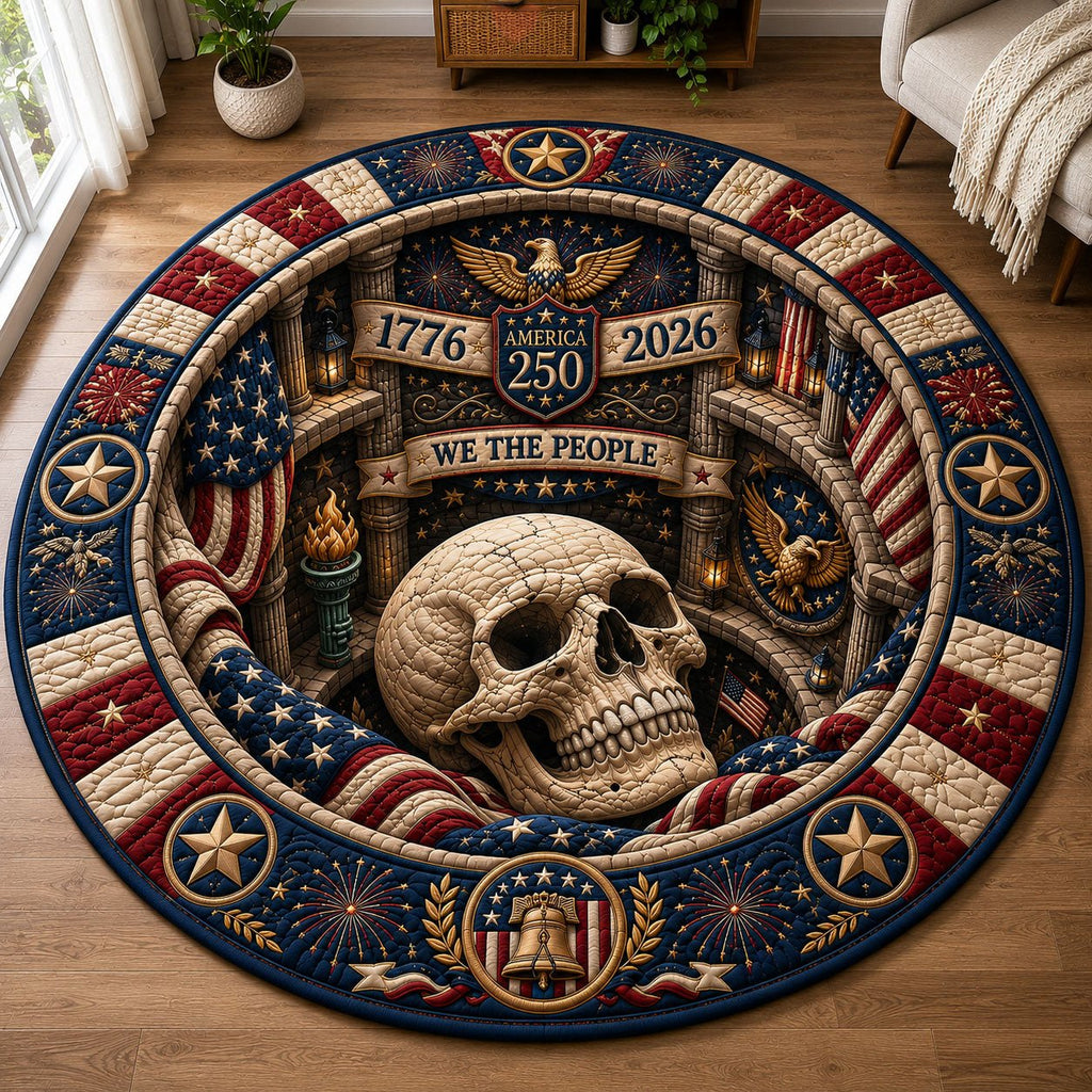 We The People Freedom Chamber Round Mat Rug - Nature Design | Serene Home Decor